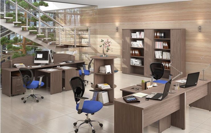Офисный комплект мебели IMAGO три стола, 2 шкафа, стеллаж, тумба в Ижевске - изображение 6